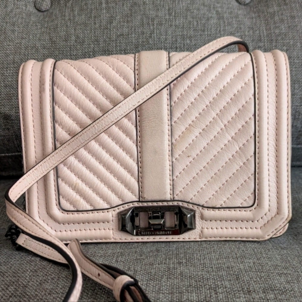 Rebecca Minkoff Quilted Crossbody Bag - Cream